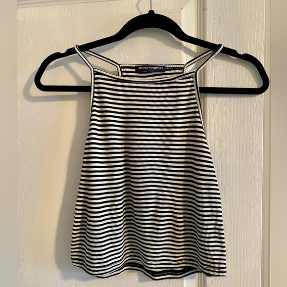 Brandy Melville Stripped Crop Top - Picture 1 of 4